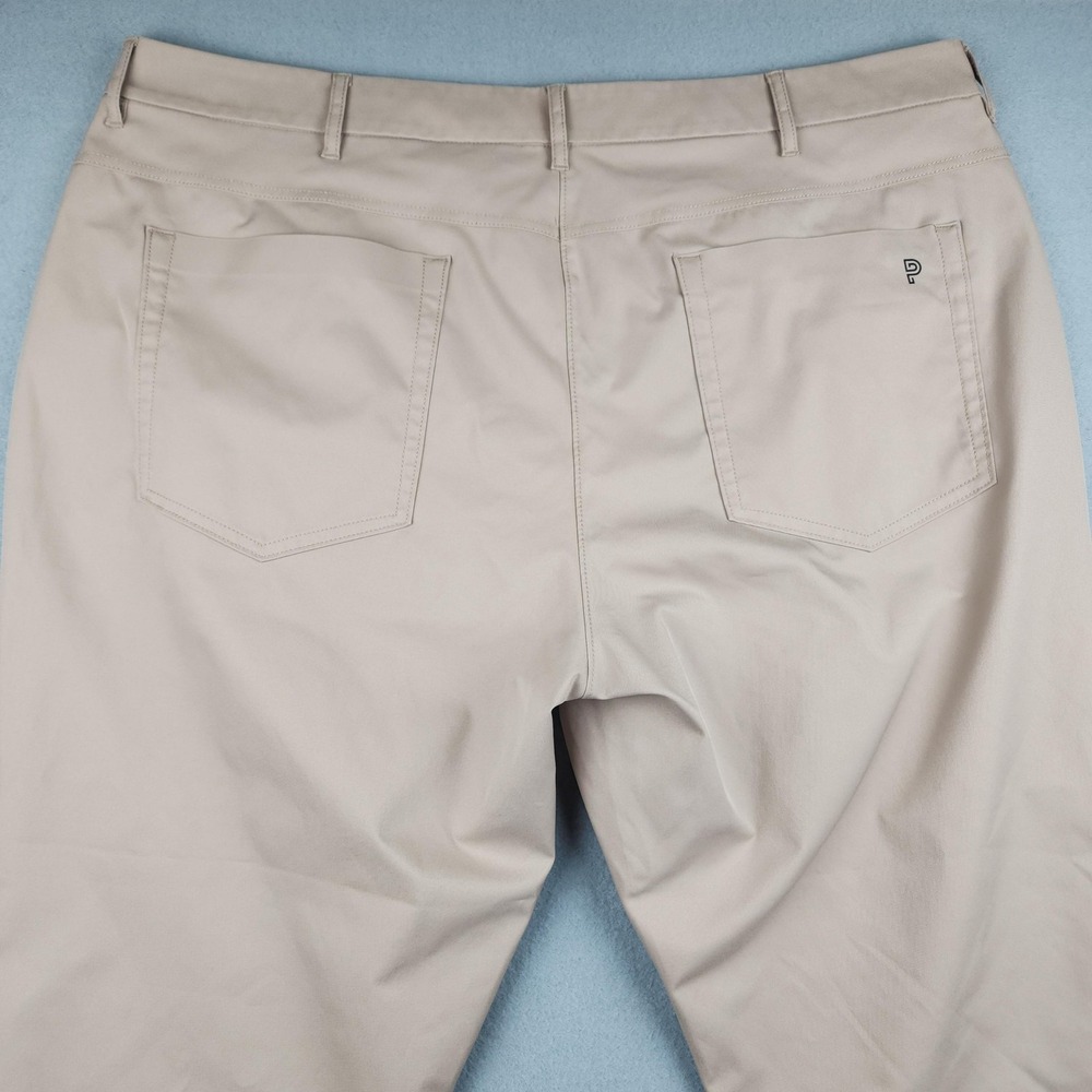 Public Rec Chino Pants Men 42x28(26) Beige Stretch 5 Pocket Straight Microfiber - Picture 11 of 12